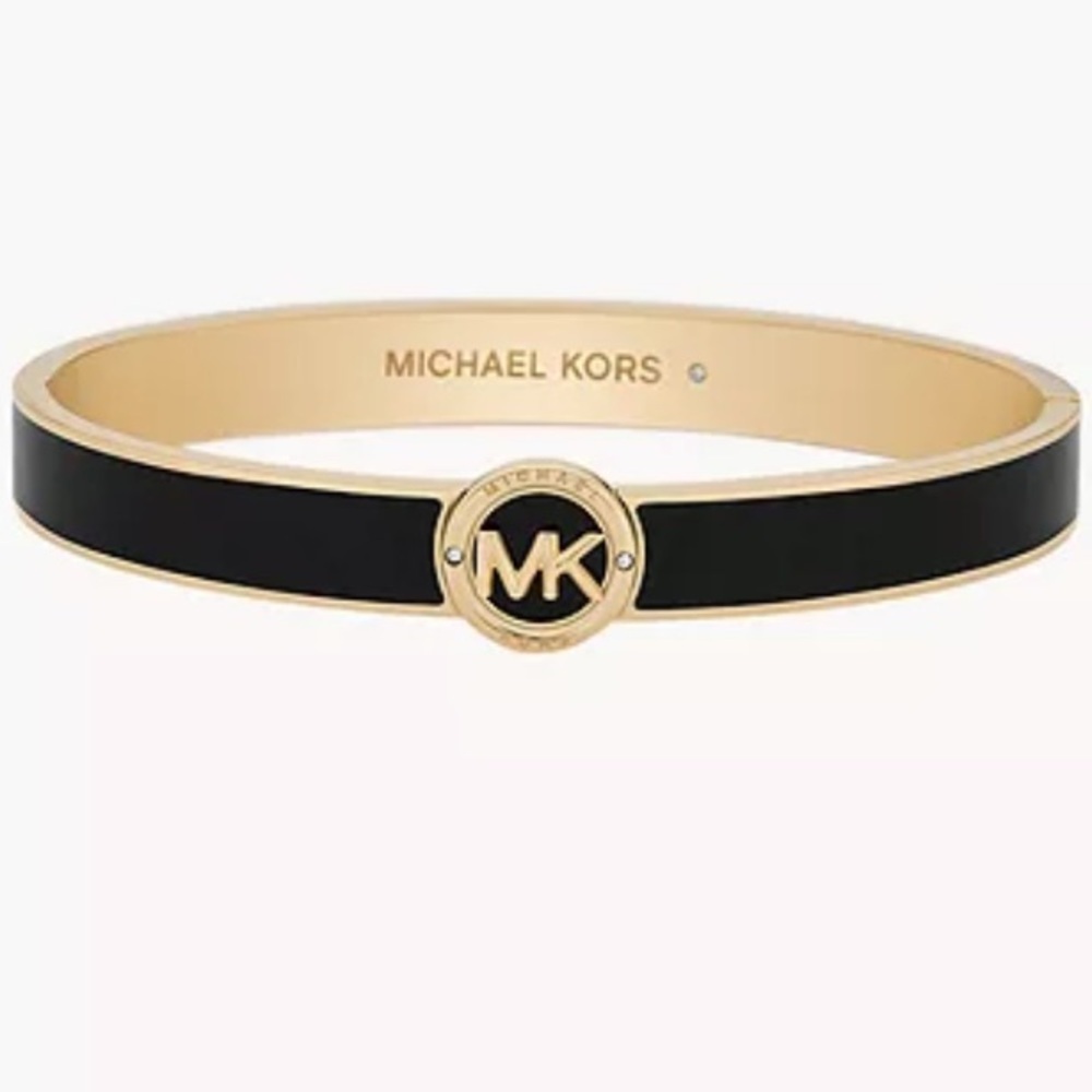 Michael Kors Logo Hinged Bangle Bracelet NEW with tags and box